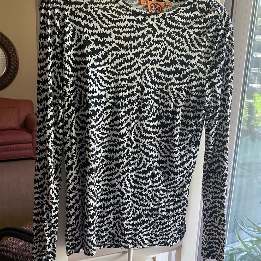 Tory Burch long-sleeve silk knit top